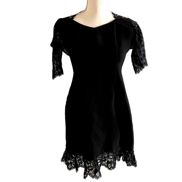 Black Lace Dress Size Medium - Picture 1 of 6